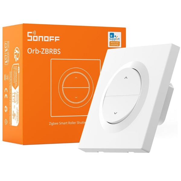 SONOFF SON-KAP-MINI-ZBRBS-E Orb-ZBRBS mini relémodul redőnyökhöz + falikapcsoló Zigbee fehér