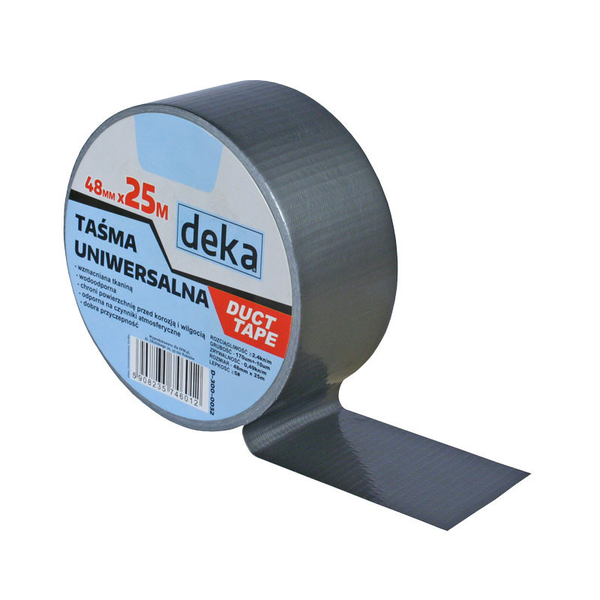 Deka Taśma uniwersalna DUCT TAPE SILVER 48mm 25mb