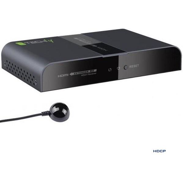 Techly IDATA EXTPL-380PR audio/video extender AV-receiver Zwart