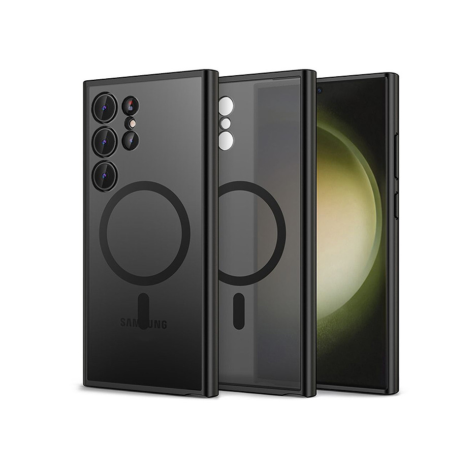 Samsung SM-S928 Galaxy S24 Ultra szilikon hátlap - Tech-Protect Magmat Magsafe -matt fekete (TP690534)