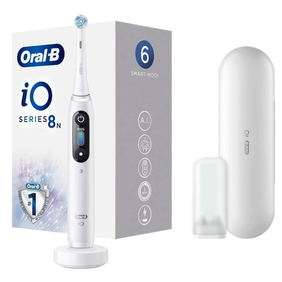 Oral-B iO Series 8N Elektromos Fogkefe Fehér (8N WHITE ALABASTER J)
