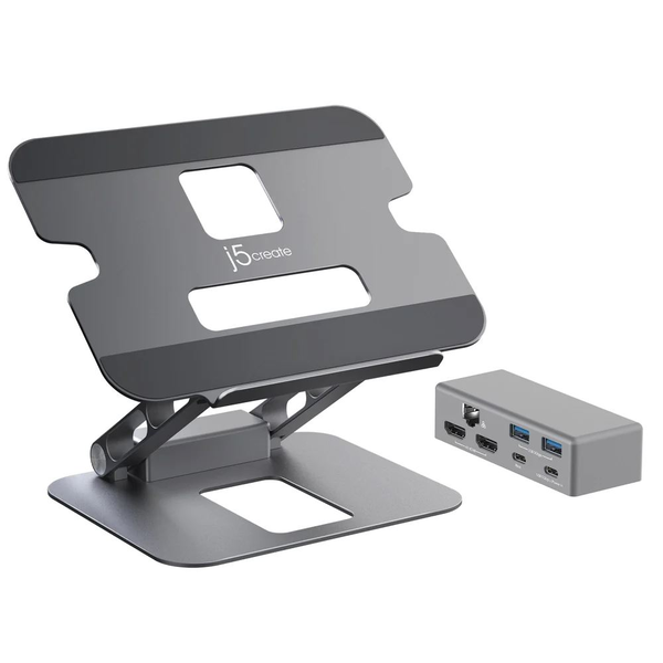 j5create JTS427 Soporte para ordenador portátil y tableta Gris 40,6 cm (16")