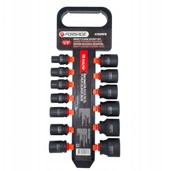 Zestaw nasadek udarowych 13el. 1/2" 10-32mm