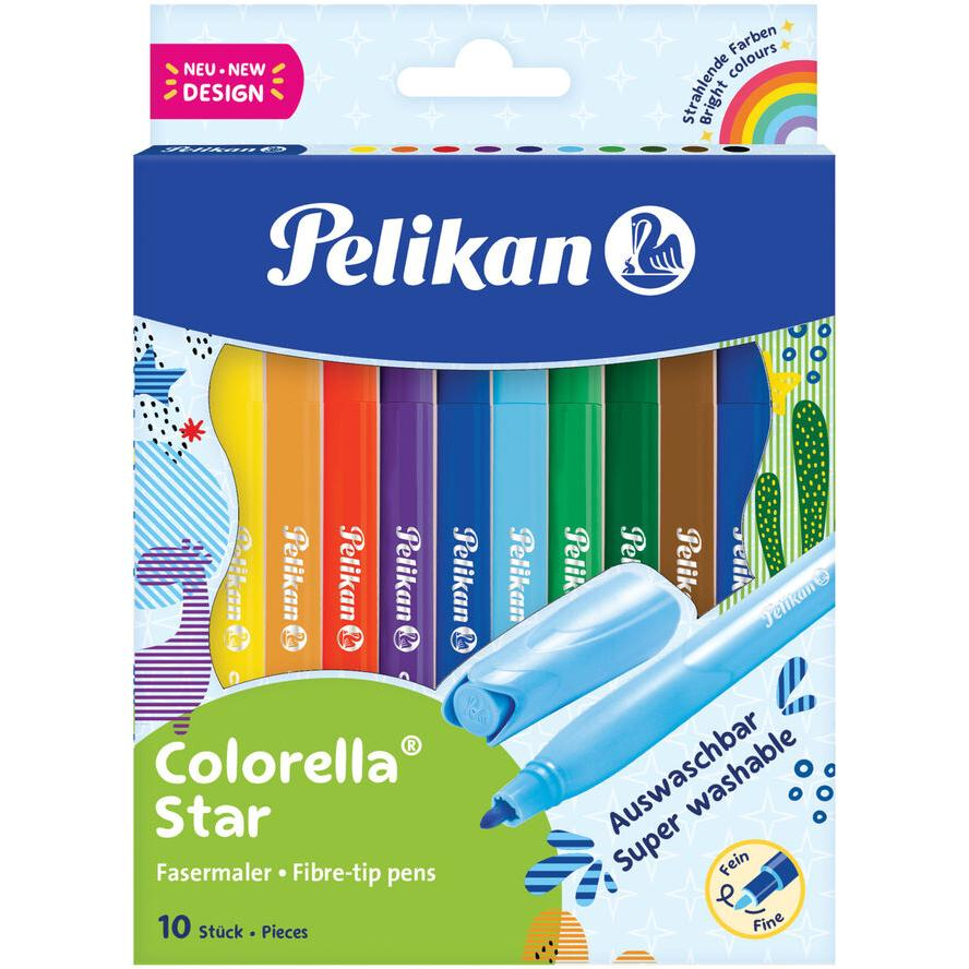 Filctollak gyerekeknek Lemosható filctoll Colorella C302 10 szín Pelikan (822299)