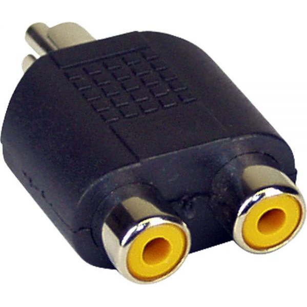 InLine 99310 kabel kønsskifter Cinch female 2xRCA Sort
