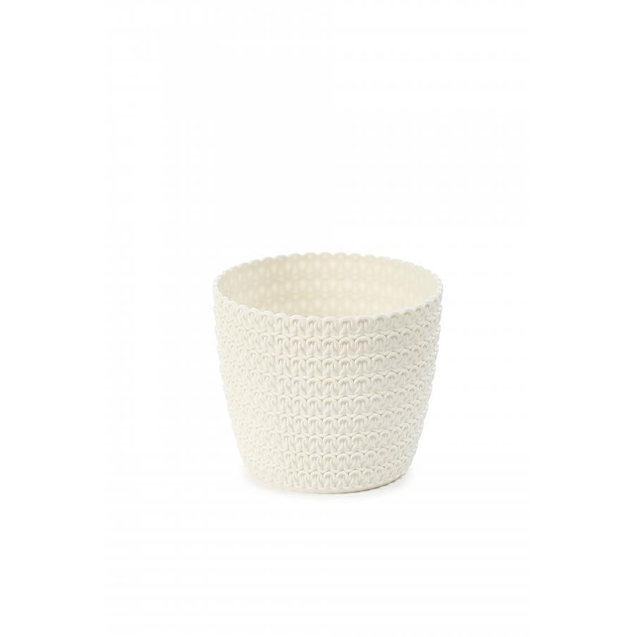 LAMELA MAGNOLIA JERSEY virágcserép, 22 cm átmérőjű, 18,5 cm magas, krémszín (1310006683)