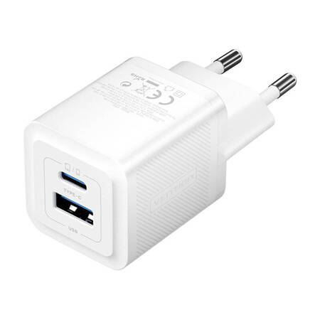 Vention USB-A + USB-C hálózati töltő 30W fehér (FEQW0-EU) (FEQW0-EU)