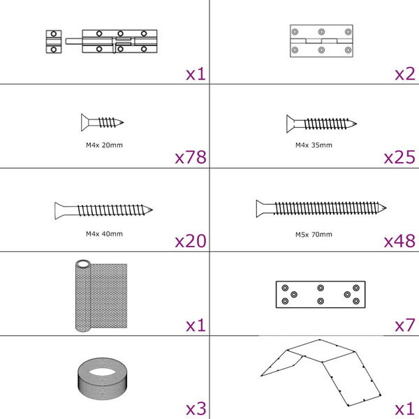 Gallinero De Metal 268x100x190 Cm Vidaxl