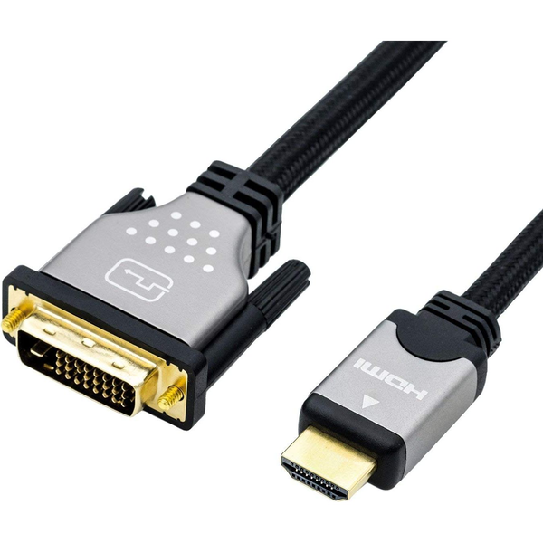 Kabel DVI-D 24+1 na HDMI Roline 1,5 m černý/stříbrný