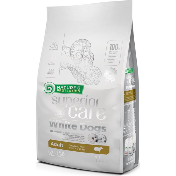 Natures Protection White Dog Adult Small Breed Cordero 1,5kg