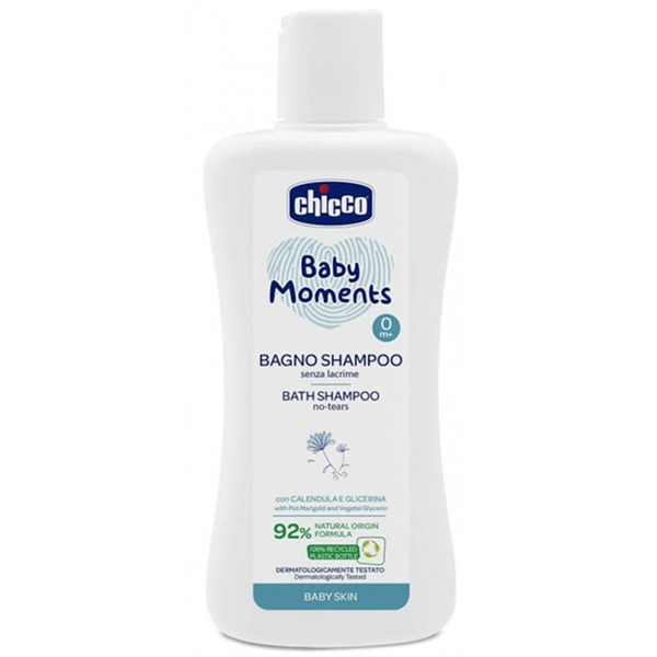 CHICCO Baby Moments hajra és testre, 200 ml