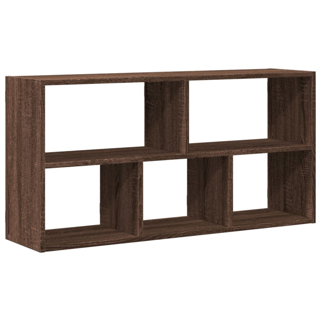 barna tölgy színű szerelt fa fali polc 100 x 25 x 50 cm (853278)