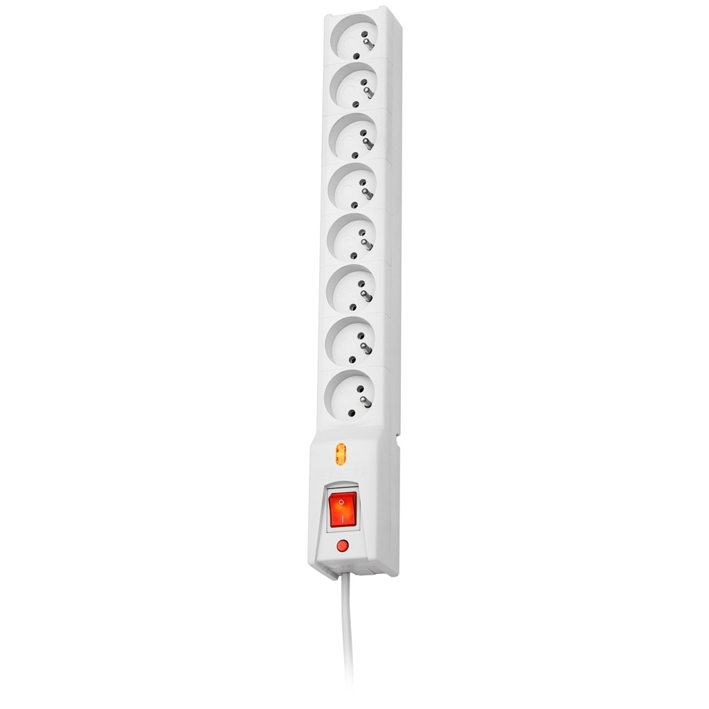 Lestar LX810G-AK. 1.5M 8 aljzatos túlfeszültség védő - elosztó kapcsolóval 1.5m - Fehér (1966004079)