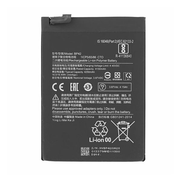 gigapack Akku 4250mAh LI-Polymer (BP42 kompatibilis) Xiaomi Mi 11 Lite 5G / Mi 11 Lite 4G " csomagolás" (GP-139720)