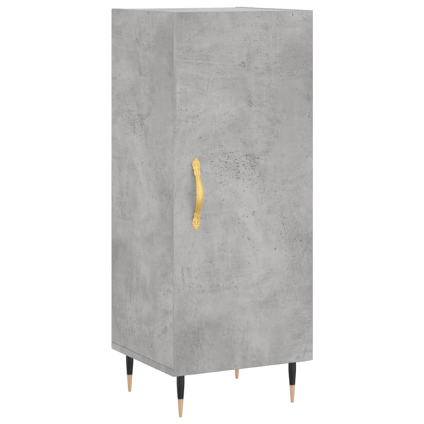 betonszürke szerelt fa tálalószekrény 34,5 x 34 x 90 cm