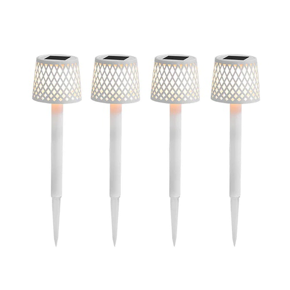 New Garden Gretita Napelemes leszúrható kerti lámpa - Fehér (4db) (LUMGRT039BXSLNW)