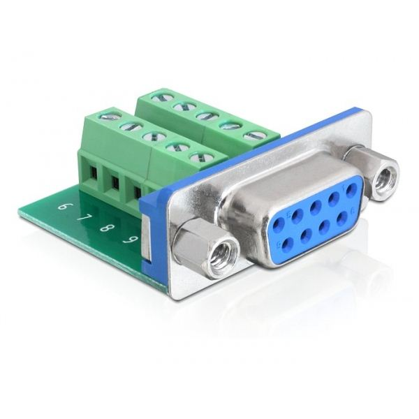 Delock DL65268 D-Sub 9 pin anya -> terminál blokk 10 pines adapter (DL65268)
