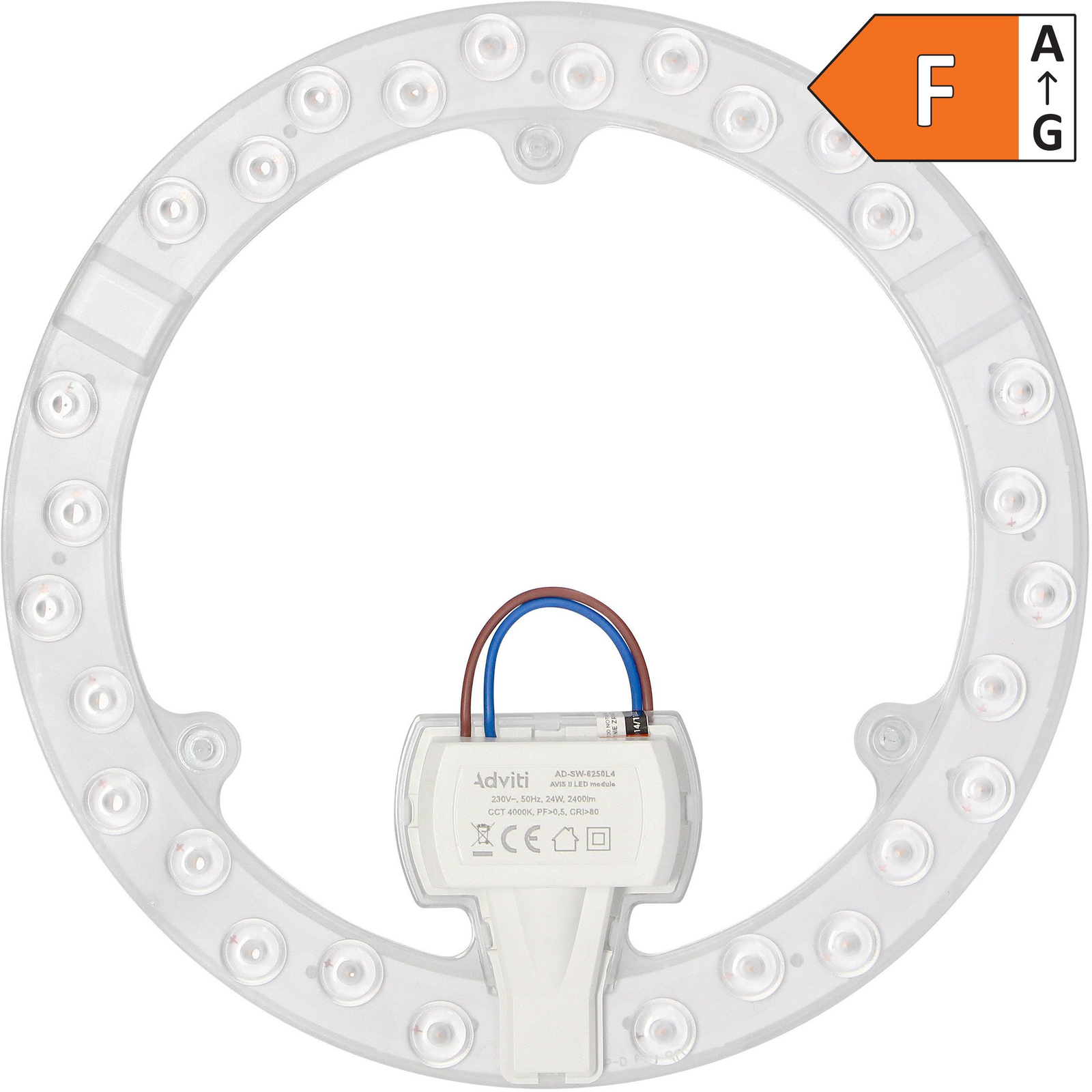 Adviti LED Modul Mennyezeti Lámpákhoz Beépíthető, Cserélhető 24 w 4000k 215 mm