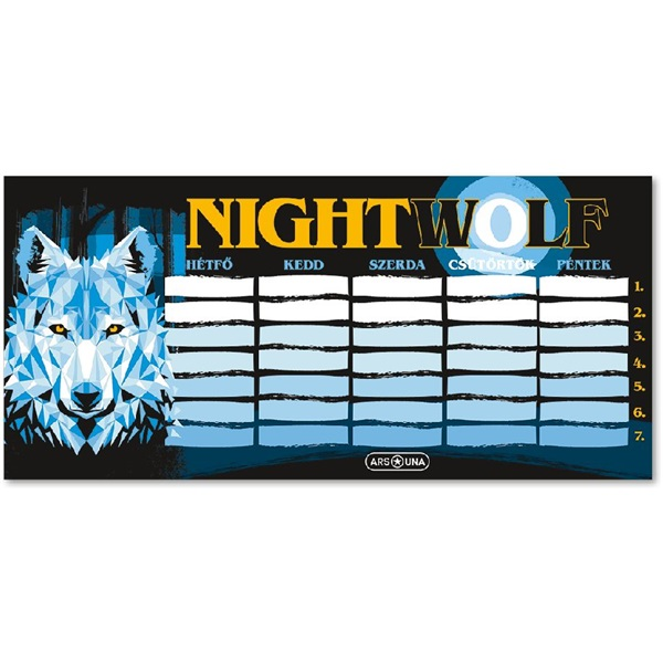 Ars Una Nightwolf 23 (5257) 1 lapos órarend (50492572)