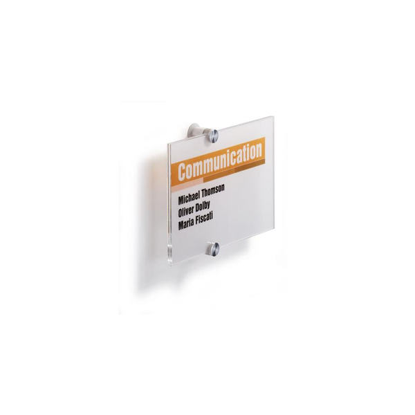 DURABLE Türschild CrystalSign 148x148 Folieneinlage transp