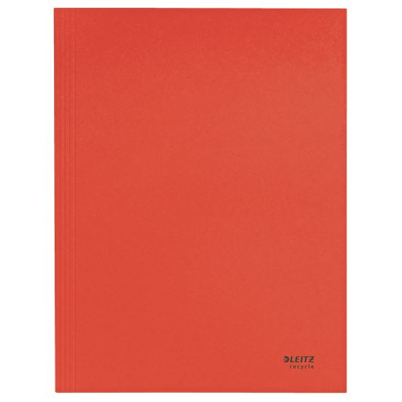 Leitz Recycle karbonsemleges karton 3-pólyás mappa piros (39060025) (Leitz39060025)