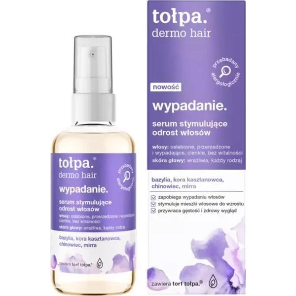 Tołpa dermo hair wypadanie. wzmacniające serum stymulujace odrost 100 ml