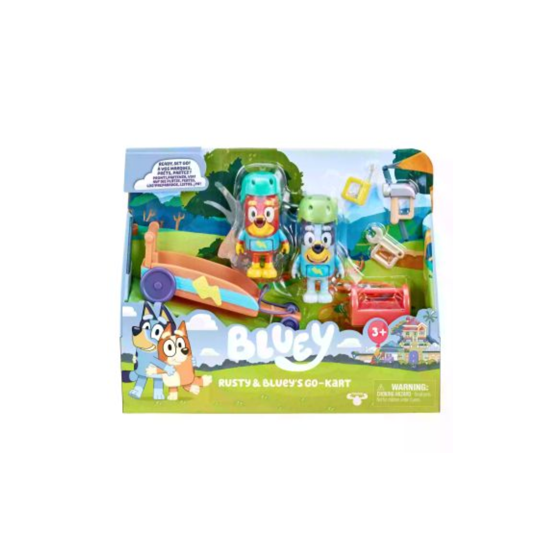 Moose Toys Bluey 7 részes Gokart készlet 2 db figurával (BLU17357)