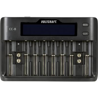 VOLTCRAFT CC-8 Lítiumion, LiFePO, NiMH, NiCd A, Ceruza (AA), Mikro (AAA), Mini (AAAA), Baby (C), Sub-C, 9 V-os, 10340, 14500, 16340, 17500, 17650, 18490, (VC-10882815)