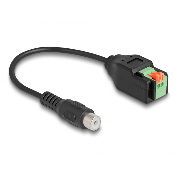Delock RCA kábel anya - Terminal Block Adapter nyomógombbal 15 cm (66327)