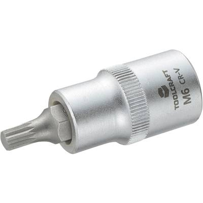 Dugókulcs betét 12,5 mm (1/2), sokfogú bittel M6, hossz: 55 mm, TOOLCRAFT (816086)
