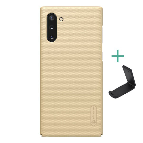 NILLKIN SUPER FROSTED műanyag telefonvédő (gumírozott, érdes felület + asztali tartó) ARANY [Samsung Galaxy Note 10 (SM-N970F)] (5996457898206)