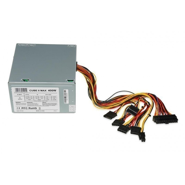iBox Cube II ATX PC táp, 400W, 12 cm ventilátor