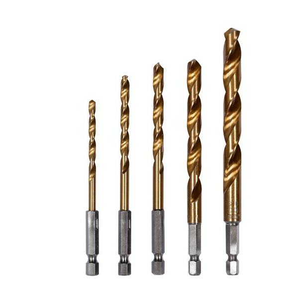 YATO YT-44700 Csigafúró Készlet Bitbefogással - 5 részes, 4-10 mm, (YT-44700)