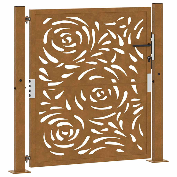 Kerti kapu 105x105 cm Időjárásálló acél lángos Design