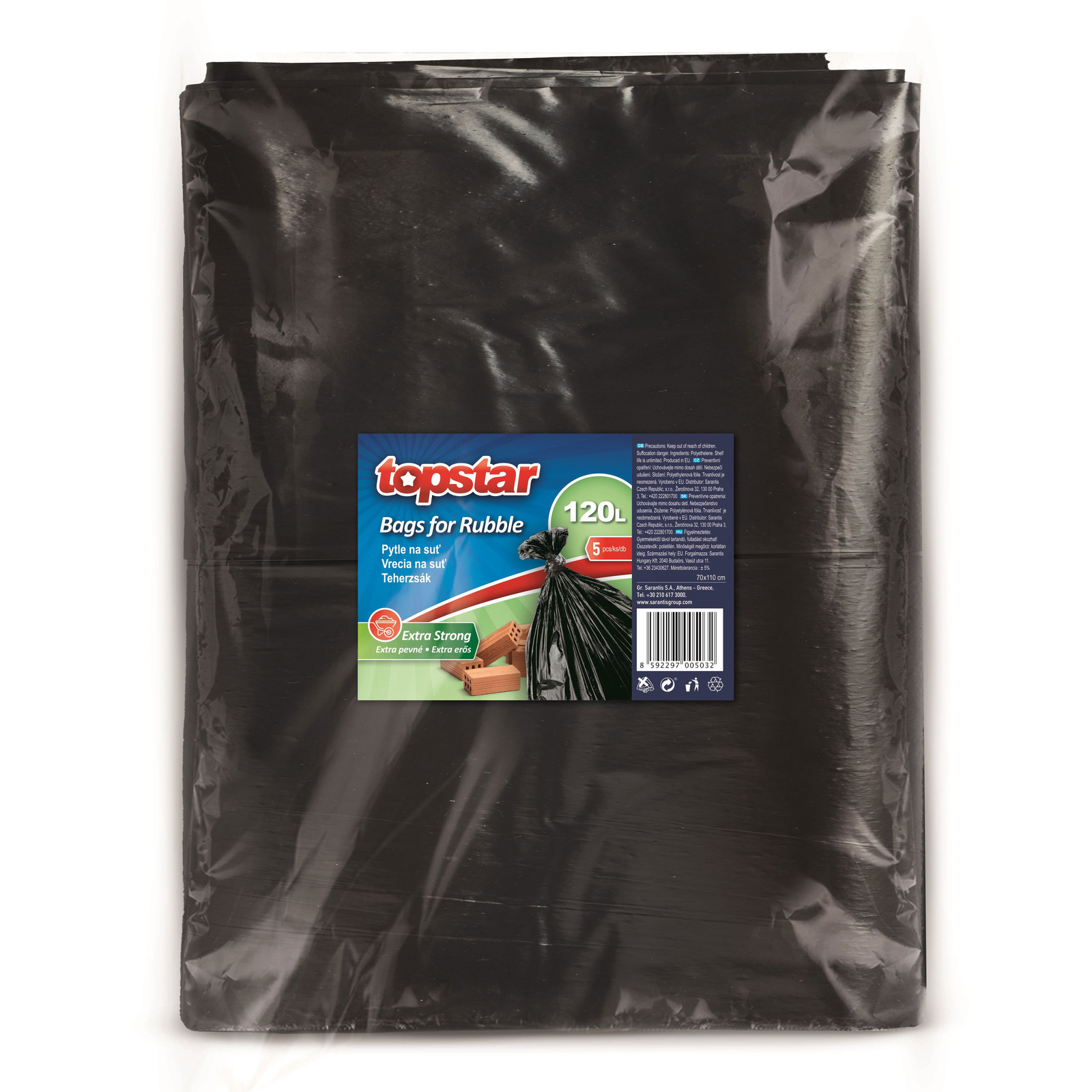 TOPSTAR szemeteszsákok 120 literes, 5 db (8592297005032)