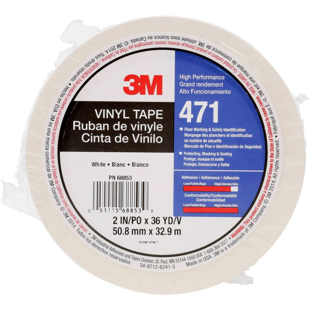 3M 471W50IW vinil ragasztószalag, fehér, 33 m x 50 mm (471W50IW)
