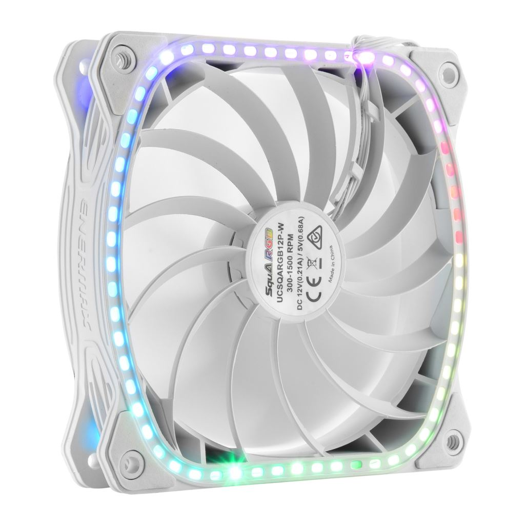 Enermax SquA RGB White hűtő ventilátor 12cm 3db (UCSQARGB12P-W-BP3) (UCSQARGB12P-W-BP3)