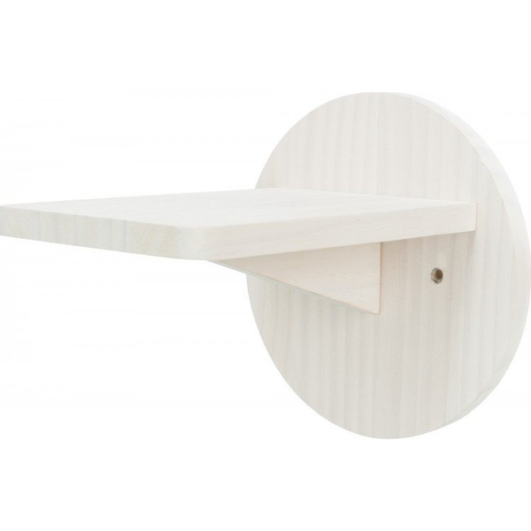Wall mount for nail sharpening posts : Trixie Climbing step for wall, pine wood, ø 19 × 22 cm, white