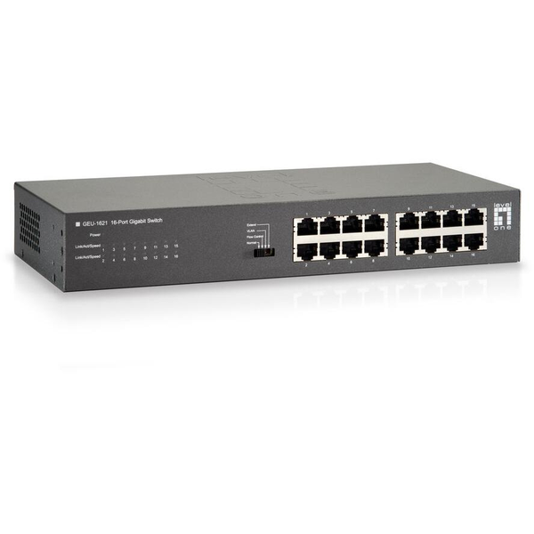 LevelOne GEU-1621 netværksswitch Gigabit Ethernet (10/100/1000) Grå