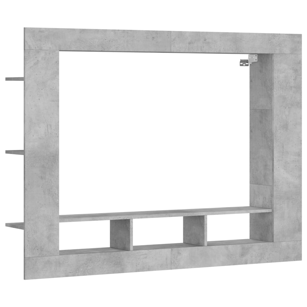 betonszürke szerelt fa TV-szekrény 152x22x113 cm (833725)