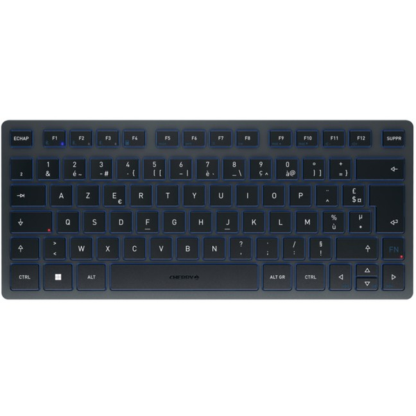 CHERRY KW 7100 MINI BT tastatur Universel Bluetooth AZERTY Fransk Blå