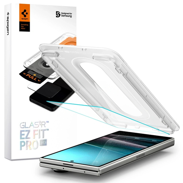 Samsung Galaxy Z Fold7 SM-F966B, Kijelzővédő fólia, ütésálló fólia (az íves részre NEM hajlik rá!), Tempered Glass (edzett üveg), Spigen Ez Fit Pro HD, Clear