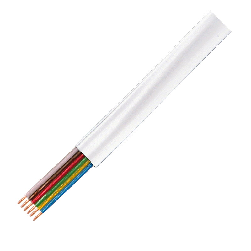 Logilink Telefon kábel, lapos, 6 eres, CCA, 6x 0,12 mm, fehér, 100 m (CM06W)