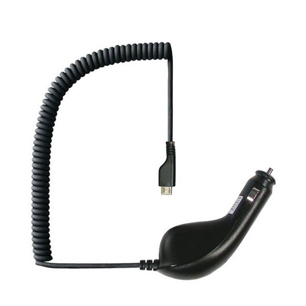 SAMSUNG autós töltő (5V / 700mA + beépített microUSB kábel) FEKETE (CAD300UBEC) (CAD300UBEC)