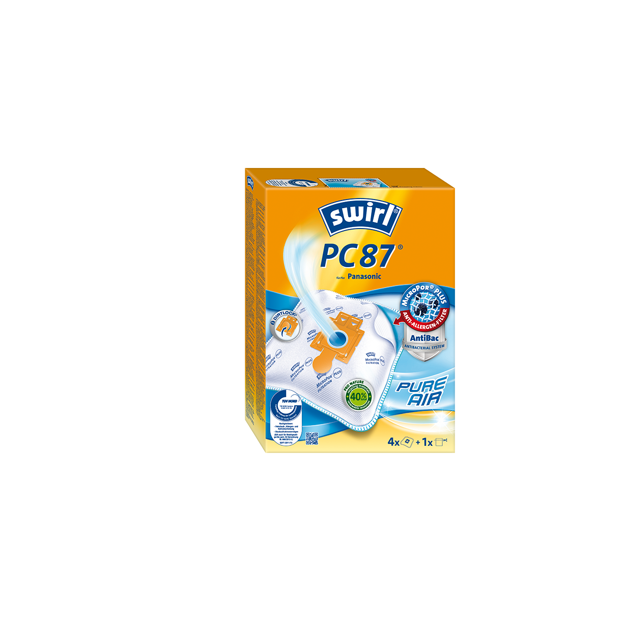 Swirl PC 87 (PC90) MP Plus AirSpace Porzsák (4 db / csomag) (185566)