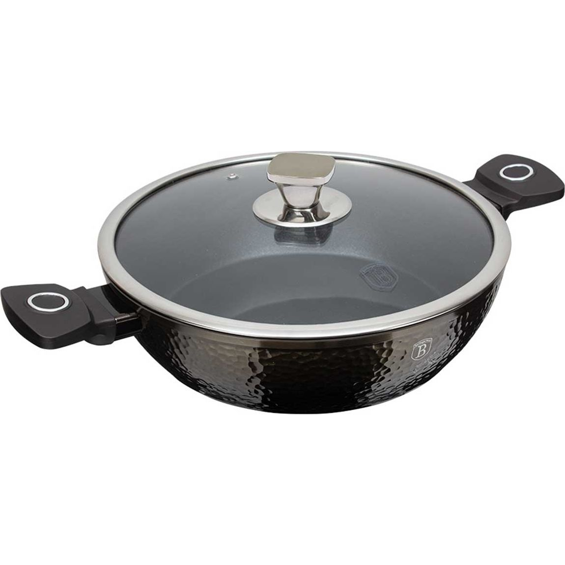 BerlingerHaus BH/6577 Primal Gloss Collection Lábas - Kovácsolt Alumínium, Fekete (BH-6577 Kinghoff)