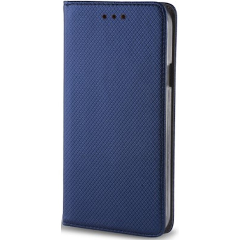 Apple iPhone 14 Pro, Oldalra nyíló tok, stand, Smart Magnet, sötétkék (125540)