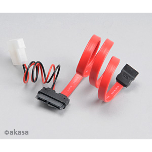 Akasa Sata slimline kombo kábel adat+táp (AK-CB050)