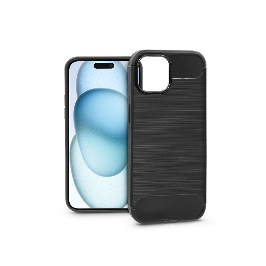 Apple iPhone 15 szilikon hátlap - Carbon - fekete (PT-6857)