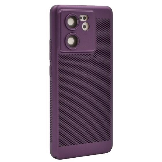 Gigapack Xiaomi 13T Pro légáteresztő, lyukacsos műanyag tok lila (GP-151543) (GP-151543)